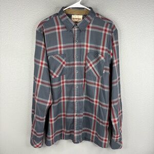 Simms - Blue/Gray & Red Plaid Soft Longsleeve Shirt